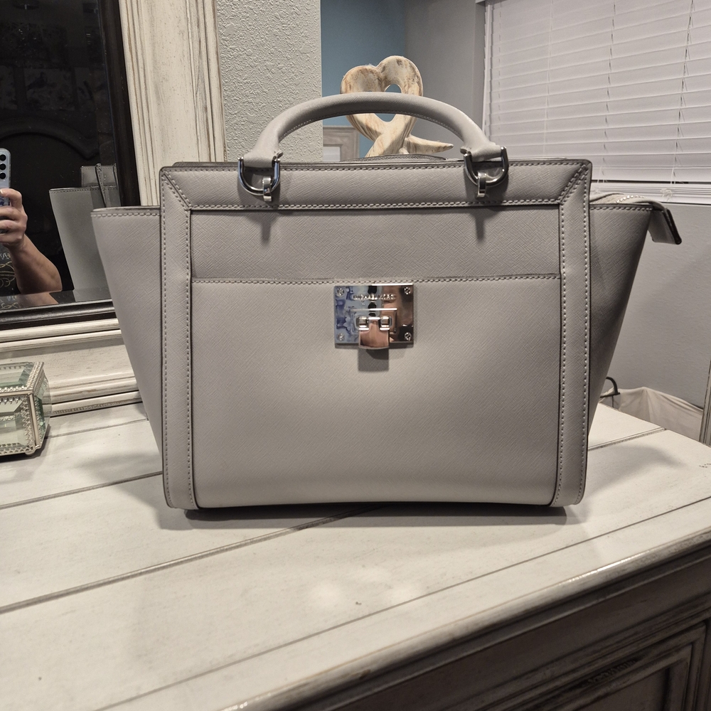 Michael Kors Gray Satchel Bag